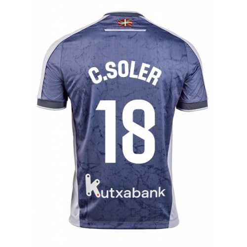 Fotbalové Dres Real Sociedad Carlos Soler #18 Venkovní 2025-26 Krátký Rukáv